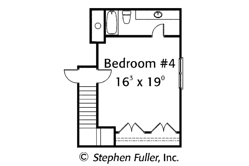 Home Plan - Floor Plan - Upper Floor for Colonial House Plan #429-412 - 4 bed, 3.5 bath