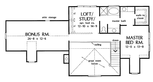 House Plan Design - Country Floor Plan - Upper Floor Plan #929-246