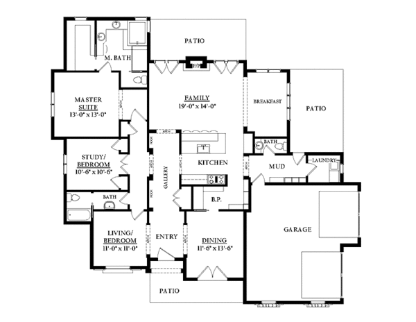 Architectural House Design - Country Floor Plan - Main Floor Plan #937-27
