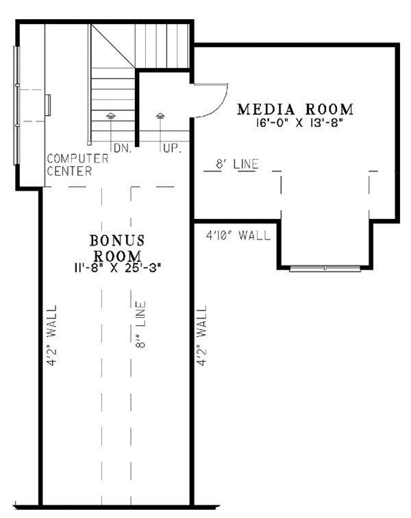House Design - Country Floor Plan - Upper Floor Plan #17-3315