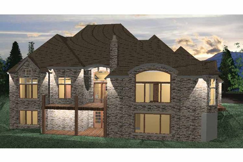 Home Plan - Exterior - Rear Elevation 1 for Country House Plan #937-8 - 4 bed, 5.5 bath
