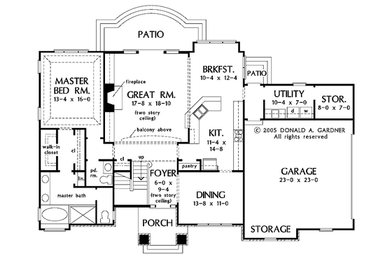 Floor Plan - Main Floor for Traditional House Plan #929-782 - 3 bed, 2.5 bath