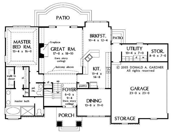 Architectural House Design - Traditional Floor Plan - Main Floor Plan #929-782