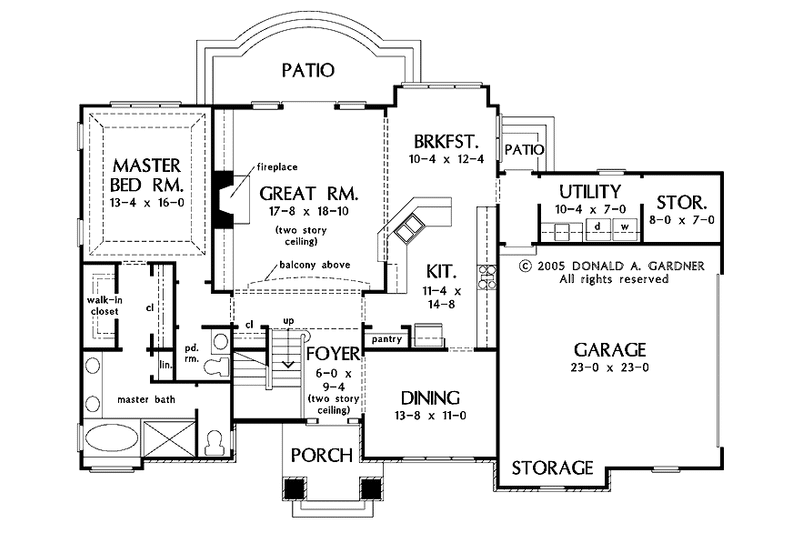 Architectural House Design - Floor Plan - Main Floor for Traditional House Plan #929-782 - 3 bed, 2.5 bath