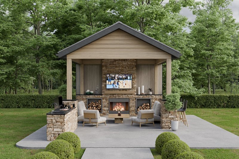 Exterior - Front Elevation 2 for Craftsman House Plan #1089-58, 0 bath