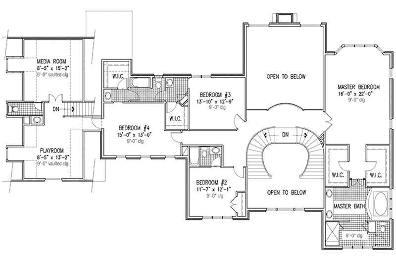 Home Plan - Floor Plan - Upper Floor for Classical House Plan #953-130 - 4 bed, 3 bath