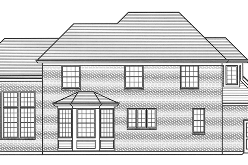 Dream House Plan - Exterior - Rear Elevation for European House Plan #46-849 - 4 bed, 2.5 bath