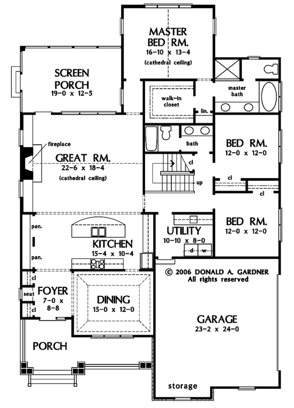 Craftsman Floor Plan - Main Floor Plan #929-795