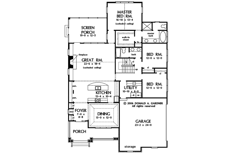 Dream House Plan - Floor Plan - Main Floor for Craftsman House Plan #929-795 - 3 bed, 2 bath