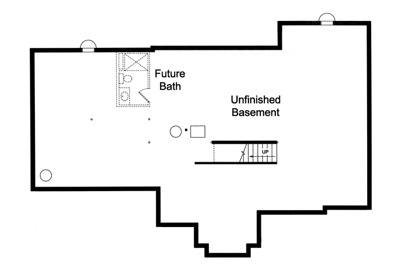 Home Plan - Floor Plan - Lower Floor for Traditional House Plan #46-850 - 4 bed, 2.5 bath