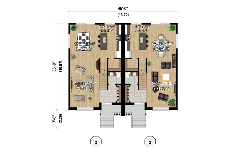 Dream House Plan - Floor Plan - Main Floor for Colonial House Plan #25-5041 - 6 bed, 9 bath