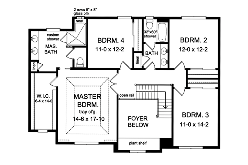 Dream House Plan - Floor Plan - Upper Floor for Colonial House Plan #1010-165 - 4 bed, 2.5 bath