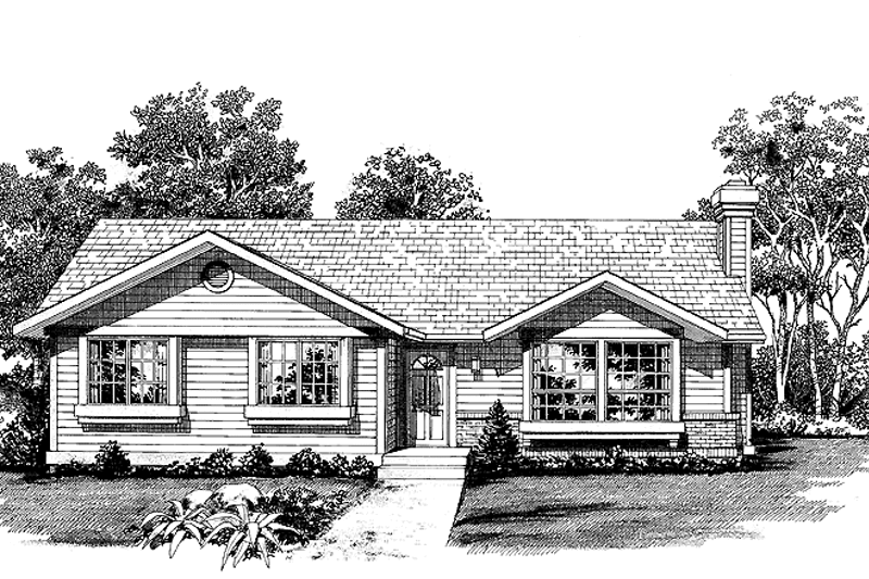 Architectural House Design - Craftsman Exterior - Front Elevation Plan #47-784