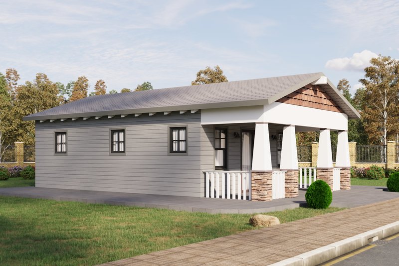Dream House Plan - Exterior - Other Elevation for Craftsman House Plan #1106-48 - 1 bed, 1 bath