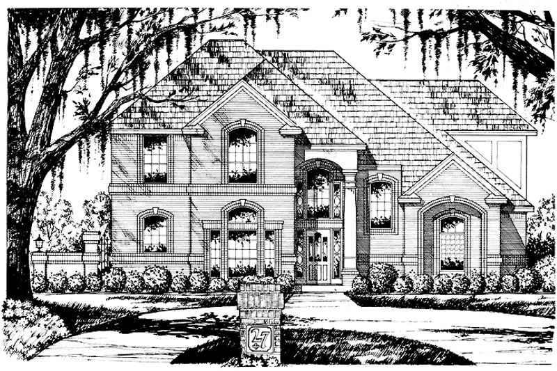 Home Plan - Colonial Exterior - Front Elevation Plan #40-446