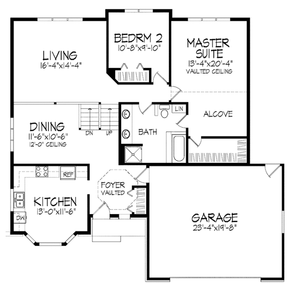 House Plan Design - Country Floor Plan - Main Floor Plan #51-711