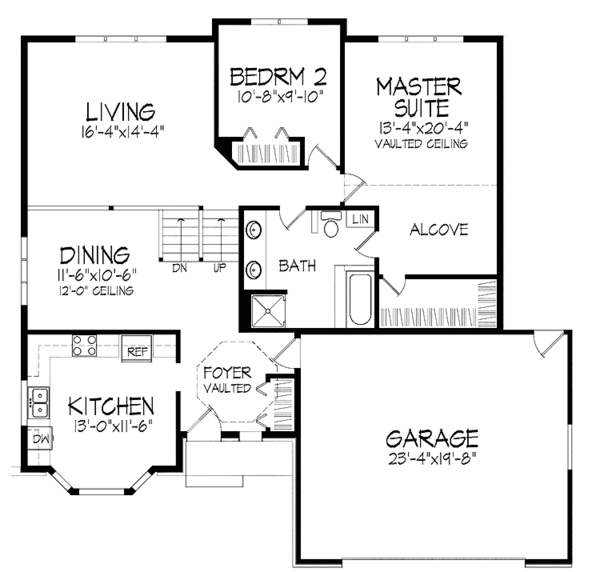 House Design - Country Floor Plan - Main Floor Plan #51-711