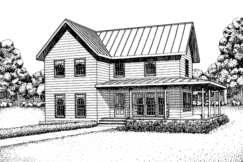 Dream House Plan - Exterior - Front Elevation 3 for Victorian House Plan #1051-2 - 3 bed, 2.5 bath