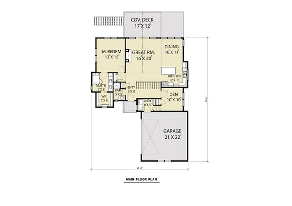 Home Plan - Craftsman Floor Plan - Main Floor Plan #1070-99