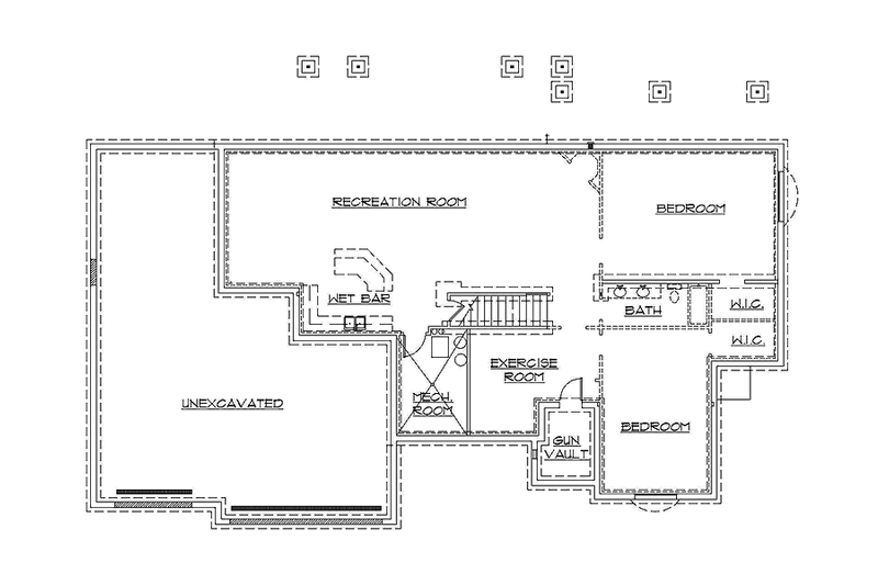 House Blueprint - Floor Plan - Lower Floor for Traditional House Plan #945-108 - 2 bed, 2.5 bath