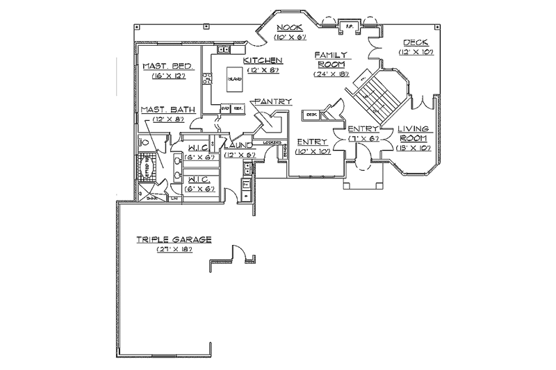 Home Plan - Floor Plan - Main Floor for Country House Plan #945-59 - 3 bed, 2.5 bath