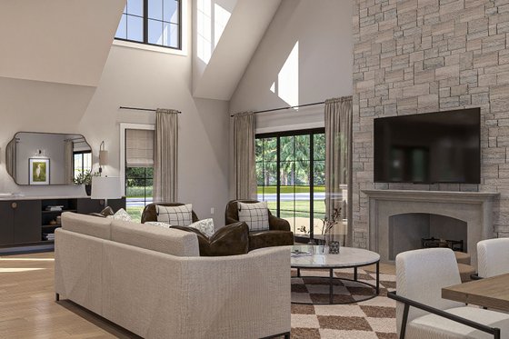 Interior - Family Room 2 for Farmhouse House Plan #455-404 - 3 bed, 3.5 bath