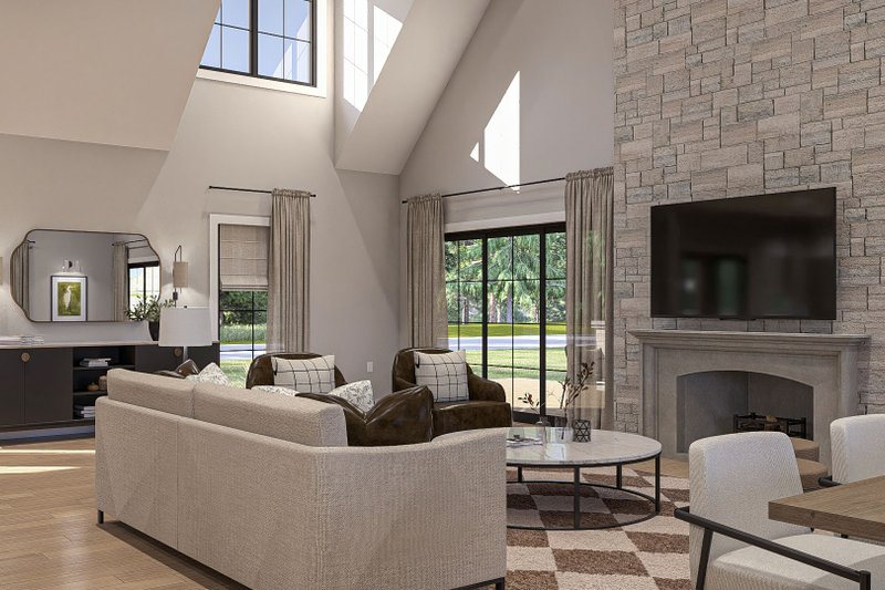 Dream House Plan - Interior - Family Room 2 for Farmhouse House Plan #455-404 - 3 bed, 3.5 bath