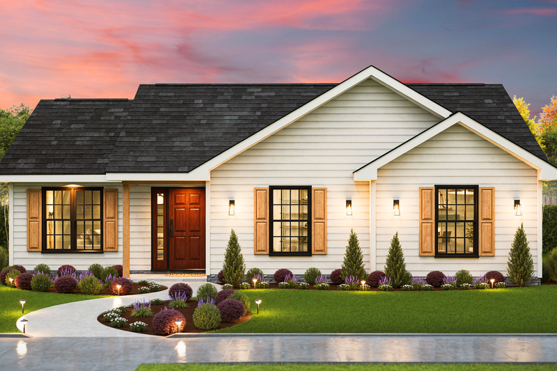 Architectural House Design - Traditional Exterior - Front Elevation Plan #54-662