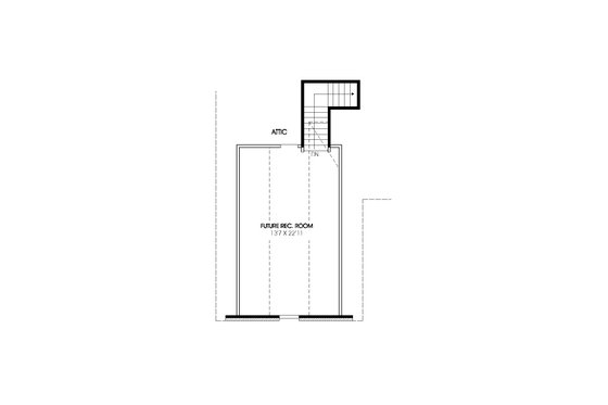 Floor Plan - Upper Floor for European House Plan #424-270 - 3 bed, 2 bath