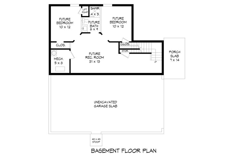 Dream House Plan - Floor Plan - Lower Floor for Traditional House Plan #932-543 - 3 bed, 3 bath