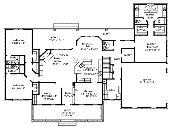 Colonial Floor Plan - Main Floor Plan #69-173