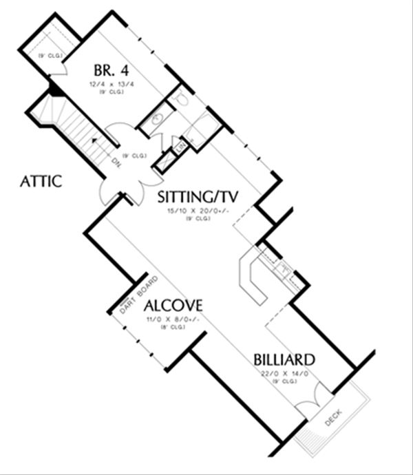 Home Plan - Craftsman Floor Plan - Upper Floor Plan #48-465