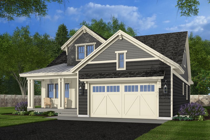 House Blueprint - Exterior - Front Elevation 4 for Bungalow House Plan #51-1405 - 3 bed, 2 bath
