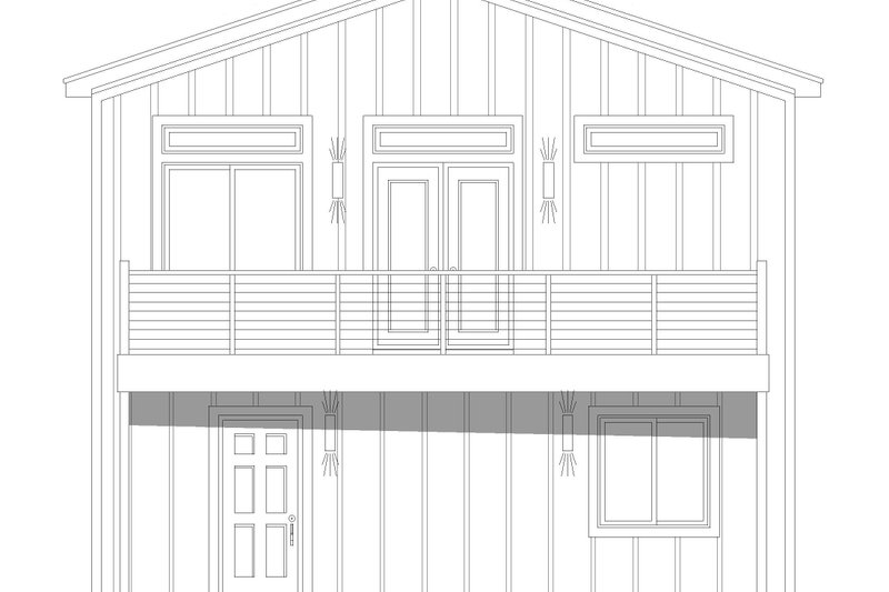 House Design - Exterior - Rear Elevation for Traditional House Plan #932-438 - 3 bed, 2 bath