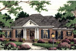 Colonial Exterior - Front Elevation Plan #406-125