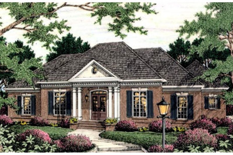 House Plan Design - Colonial Exterior - Front Elevation Plan #406-125