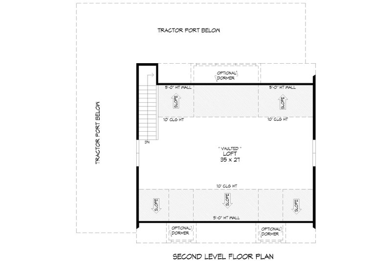 Architectural House Design - Floor Plan - Upper Floor for Farmhouse House Plan #932-1002, 0 bath