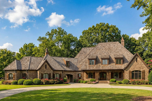 Exterior - Front Elevation 3 for European House Plan #17-2505 - 6 bed, 5 bath