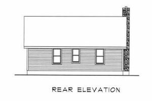 Exterior - Rear Elevation for Cabin House Plan #22-116 - 2 bed, 1 bath