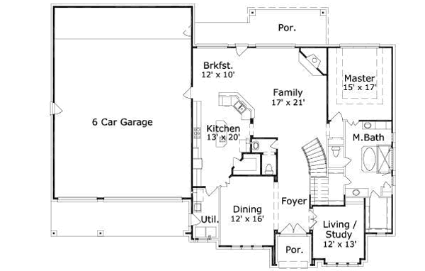 European Floor Plan - Main Floor Plan #411-189