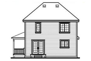Exterior - Rear Elevation for Country House Plan #23-262 - 3 bed, 2 bath