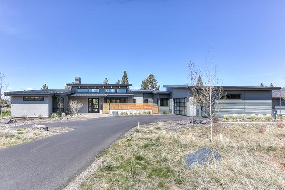 Exterior - Front Elevation 3 for Modern House Plan #892-12 - 3 bed, 3.5 bath