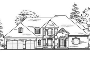 European Exterior - Front Elevation Plan #5-223