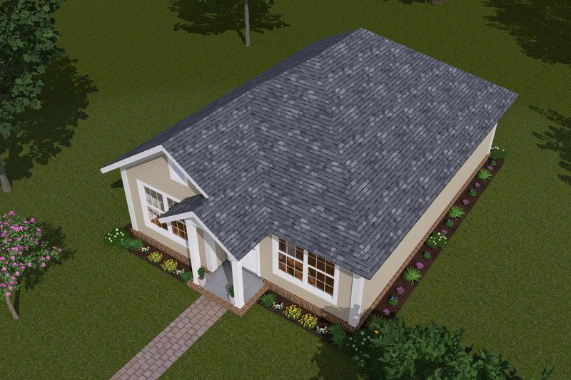 Architectural House Design - Exterior - Other Elevation 3 for Cottage House Plan #513-2199 - 2 bed, 1 bath