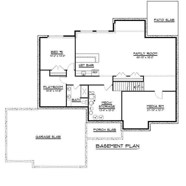 Home Plan - Ranch Floor Plan - Lower Floor Plan #1064-82