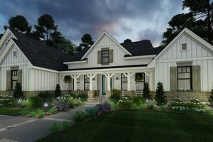 Exterior - Front Elevation 3 for Farmhouse House Plan #120-265 - 4 bed, 2 bath