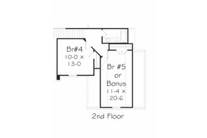 Floor Plan - Upper Floor for Traditional House Plan #329-350 - 3 bed, 3 bath