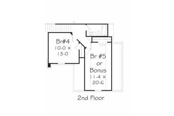 Floor Plan - Upper Floor for Traditional House Plan #329-350 - 3 bed, 3 bath