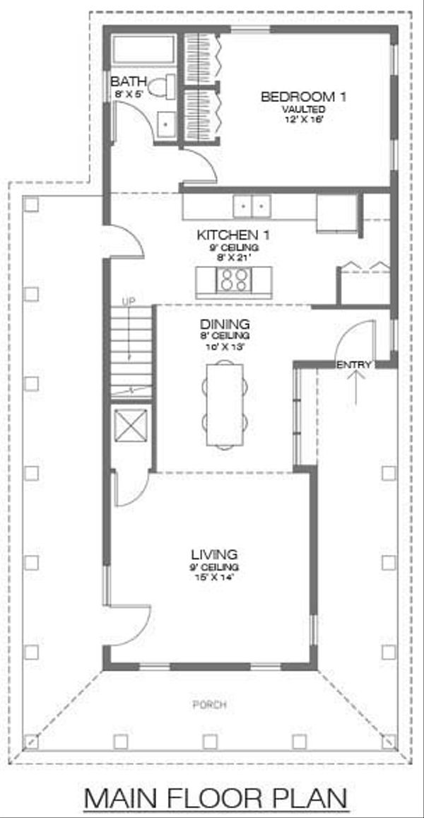 Farmhouse Floor Plan - Main Floor Plan #486-1