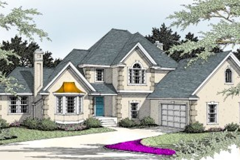 Home Plan - European Exterior - Front Elevation Plan #92-204